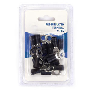 Terminale preisolato nero RV5.5-64, 15 unità per blister, ideale per connessioni sicure e resistenti nelle installazioni - Product Image 1