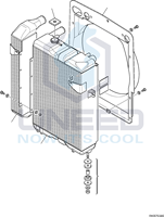 Radiateur de refroidissement par eau 42N-03-11780 42N-03-11870 adapté à la WB93R-5E0 Komatsu WB97R-5E0 WB93S-5E0 chargeuse-pelleteuse