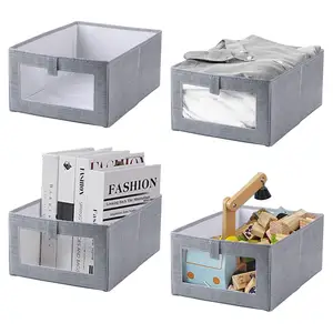 Drawer storage box Multi-functional clothing toys books foldable lidless storage box