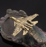 Sky Fighter Brass Artisanat Ornements Jeu Animation Avion En Laiton Collection Jouet Cadeau