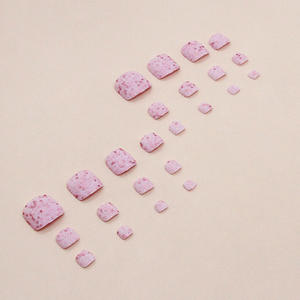 Uñas postizas de verano 2026 de cobertura completa al por mayor, color rosa, uñas artificiales de color sólido para pies, uñas postizas de cobertura completa. - Product Image 2