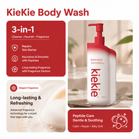 Gel Douche Hydratant Parfumé Marque Blanche OEM Peptide Prébiotique Réparateur Parfum Nettoyage en Profondeur Logo Personnalisé