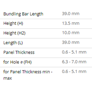 Clip per Fascicolazione, <span class=keywords><strong>L</strong></span>=39.0mm, Nero, 500 Pezzi Art.-No. 102-67066 |   ATSBCFT6LG-PA66HIRHS-BK | - Product Image 4