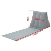 Chaise de plage gonflable d'extérieur avec dossier inclinable et coussin, pour la détente, type chaise longue et tapis de relaxation