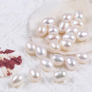 Perlas de Arroz Blancas de Zhuji de 9-9.5mm, Perlas Cultivadas de Agua Dulce Naturales en Forma de Patata, Accesorios para Joyería DIY - Product Image 3