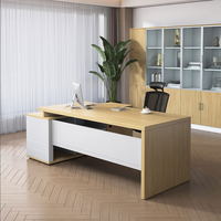 Bureau d'ordinateur moderne pour cadres, extensible, modulaire, en MDF, mobilier de bureau