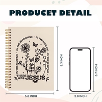 Journal de notes en PU rigide à motif floral bohème pour femmes - Cadeau avec logo personnalisé, couleurs et tailles personnalisables, 50 feuilles
