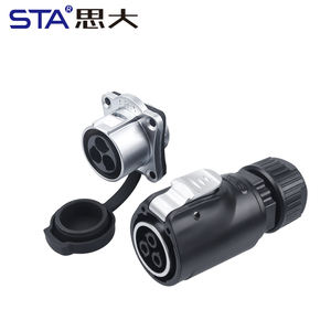 Conector de enchufe de aviación a prueba de agua SL24, enchufe recto de plástico macho hembra, receptáculo de Metal cuadrado de 2/3/4pin - Product Image 2