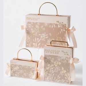 फूलों की श्रृंखला हस्तनिर्मित शादी कैंडी बॉक्स कला कागज उपहार बॉक्स, दुल्हन के जन्मदिन की छुट्टी उपहार चीनी - Product Image 4