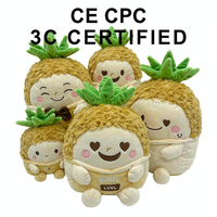 Jouets en peluche tropicaux personnalisés OEM ODM Ananas Perroquet Peluche en gros Cadeau pour enfants