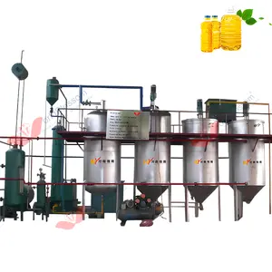 continuous crude groundnut cooking oil refinery equipment sunflower palm oil refining machine