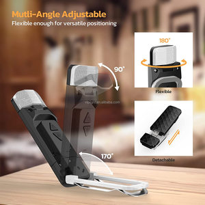 Lampe LED USB rechargeable mini pliable à clipser, abat-jour vert foncé moderne pour lecture intérieure et usage au bureau, alimentée par batterie DC - Product Image 6