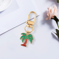 Llavero Colgante de Árbol de Coco con Diseño de Dibujos Animados, de Aleación Metálica, a la Moda, Impermeable y Ligero, Regalo Ideal