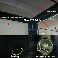 Tente de simulation de golf mobile en PVC, personnalisable, avec écran d'impact, pompe à air électrique, installation facile pour la maison
