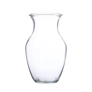 Vaso de vidro decorativo redondo flor clássico preço barato para flores