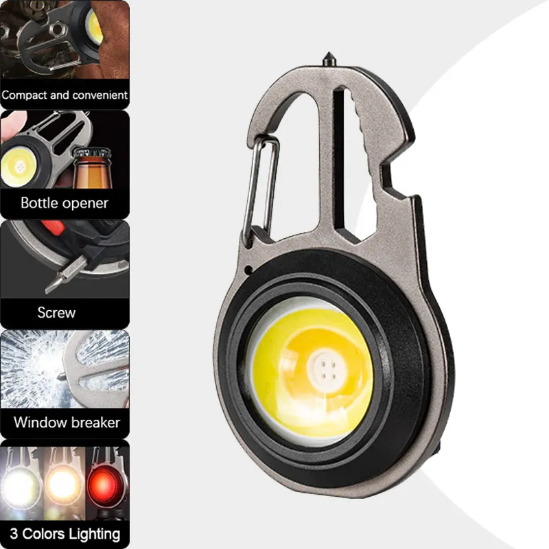 Personalized Custom Logo Bulk Multifunction Portable Pocket Working Usb Rechargeable Mini LED Keychain Torchlight Flash Light