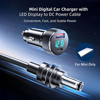 Chargeur de voiture Starlink Mini, câble d'alimentation CC, adaptateur allume-cigare avec affichage numérique, PD USB-A, transmission stable et durable