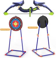 La Funcosa Ensemble de tir à l'arc pour enfants, lot de 2, avec 14 flèches à ventouse et cibles lumineuses pour jeux en plein air