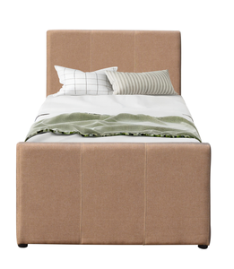 <span class=keywords><strong>Lit</strong></span> à plateforme en lin <span class=keywords><strong>de</strong></span> taille double avec tête <span class=keywords><strong>de</strong></span> <span class=keywords><strong>lit</strong></span> et <span class=keywords><strong>gigogne</strong></span> pour le salon - Product Image 2