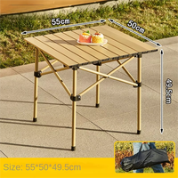 Tables de pique-nique enroulables en plein air portables légères avec sac de transport Table de barbecue pliante Table de camping pour l'aventure en plein air