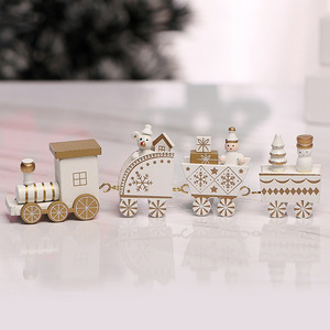 2023 Giáng Sinh Trang Trí Tự Làm Kid Đồ Chơi Quà Tặng Xây Dựng Khối Train Đêm Giáng Sinh Trang Trí Bằng Gỗ - Product Image 5