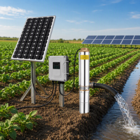 Kit de pompe à eau solaire submersible pour puits profond avec contrôleur MPPT, pompe solaire pour puits artésien en acier inoxydable pour l'irrigation agricole