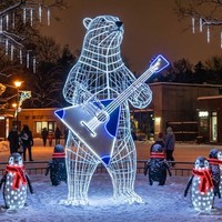Decoración de Faroles Grandes Personalizados para Parques, para Uso en Interiores/Exteriores, Espectáculo de Luces para Parques Temáticos de Navidad