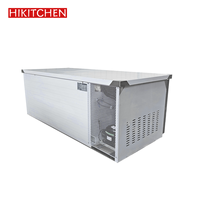 Congélateur-réfrigérateur de table double température en acier inoxydable pour cuisine professionnelle, grande capacité, équipement de réfrigération