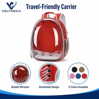Tas Ransel Transparan Portabel untuk Hewan Peliharaan, Tas Perjalanan Kapsul Kucing yang Bernapas dengan Penutup Ritsleting, Grosir