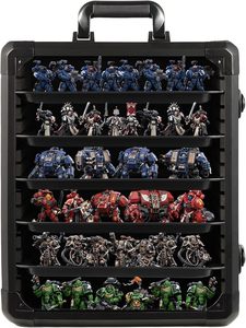 Boîte de rangement miniature avec 6 plateaux, cadre en alliage d'<span class=keywords><strong>aluminium</strong></span>, vitrine de présentation et de transport pour figurines - Product Image 2