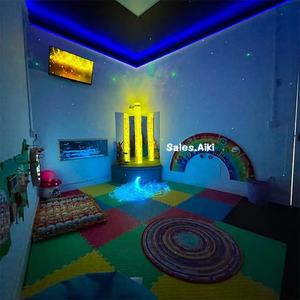 Attrezzatura per il divertimento al coperto illuminazione a Led per terapia autistica tubo a bolle d'acqua angolo divano per altri giocattoli educativi - Product Image 1