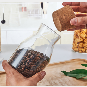 Conteneur en verre <span class=keywords><strong>de</strong></span> cuisine professionnel durable, <span class=keywords><strong>de</strong></span> grande taille, transparent, réutilisable, <span class=keywords><strong>de</strong></span> qualité alimentaire, en borosilicate, avec couvercles en liège - Product Image 5