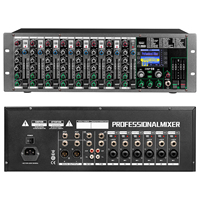 Console de mixage audio professionnelle OEM PA10 à 10 canaux, montable en rack, avec effets analogiques intégrés pour l'audio, la vidéo et l'éclairage
