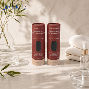 Custom Design Paper Tube for Hair Care Treatment Cylinder Packaging Matte Lamination Hair Mask Cardboard Tube Packaging <b>Box</b> - Product Image 1