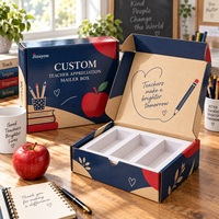 Boîte d'expédition personnalisée pour la reconnaissance des enseignants, emballage en carton ondulé, boîte cadeau