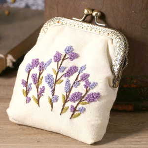 Yellow Flower <b>Embroidery</b> Starter <b>Kit</b> <b>for</b> Girls DIY Coin Purse with Basic Sewing & Weaving Tools <b>for</b> <b>Beginners</b> - Product Image 6