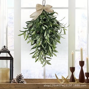 Guirlande artificielle en forme de larme d'olive 60 cm en plastique, décoration de maison, décoration de Noël - Product Image 5