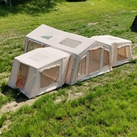 Carpa inflable de tela Oxford resistente al viento para 4 estaciones, para 6-8 personas, ideal para camping y resorts, en oferta.