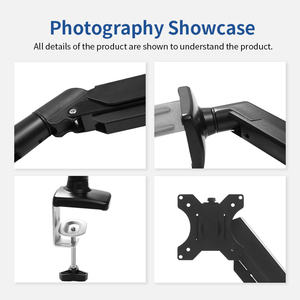 Bras de moniteur à ressort à gaz unique en aluminium OEM Support de montage pour moniteur de bureau d'ordinateur Hauteur réglable 13 "-32" Bras robotisé Support TV - Product Image 5