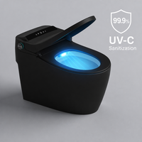 WC intelligent avec télécommande, siège chauffant, cuvette bidet monobloc allongée en céramique, à poser au sol, avec siphon en P et en S, Guangdong