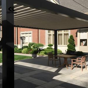 OEM 3X3 3X4 4X4 6X4m Cubierta de pérgola bioclimática de aluminio impermeable para exteriores Pérgola con persianas de aluminio - Product Image 4