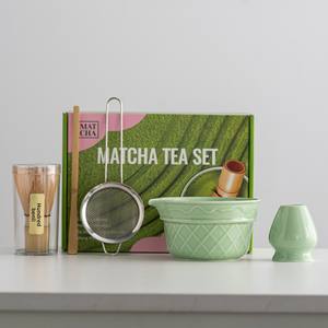 Ensemble de bols à <span class=keywords><strong>matcha</strong></span> en porcelaine YUBIN, support pour mixeur, 5 pièces, fonction de filtration, résistant à la chaleur, emballage cadeau écologique - Product Image 4