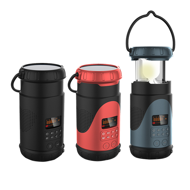 Portable Home Camping Radio Detachable Torch Cylindrical Multi-Speaker NOAA WB AM FM DAB Emergency Broadcasts Internet Clock