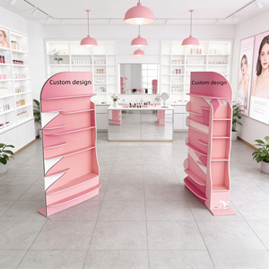 Stands d'exposition de cosmétiques en carton recyclable personnalisés avec un design de vente au détail moderne, adaptés à une utilisation en magasin - Product Image 4