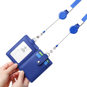 <span class=keywords><strong>Porte</strong></span>-<span class=keywords><strong>badge</strong></span> en cuir PU avec lanière rétractable pour tenir la carte de <span class=keywords><strong>porte</strong></span> de nom d'étudiant - Product Image 1