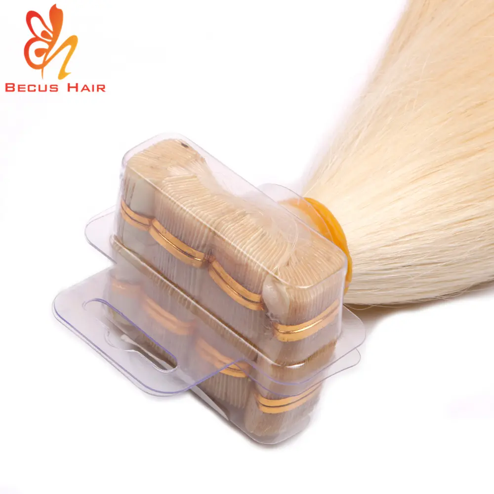 remy 100% human skin double faced Russian tape hair extension
