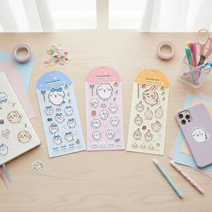 Autocollant Chiikawa Marshmallow (1 de 3 types aléatoires) Autocollant 3D pour la décoration de téléphone et de carnet - Product Image 3
