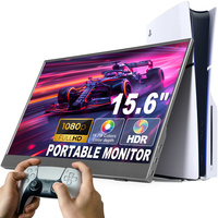 Monitor Portátil SIBOLAN de 15.6 Pulgadas, Ultrafino, IPS LED, Extensor de Pantalla para Laptop, 1080P LCD, Altavoz Integrado, USB-C para Juegos