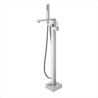 Robinet de baignoire sur pied en laiton contemporain, mitigeur de bain moderne, ensemble de douche en céramique pour hôtel haut de gamme