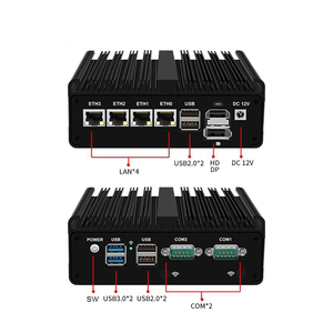 N150 N100 Firewall Mini PC 4x2,5G Lan Home Office Router VPN Server Pfsense J4125 Mini computadora industrial sin ventilador 2xRs232 4G - Product Image 3